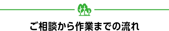 ご相談から作業までの流れ